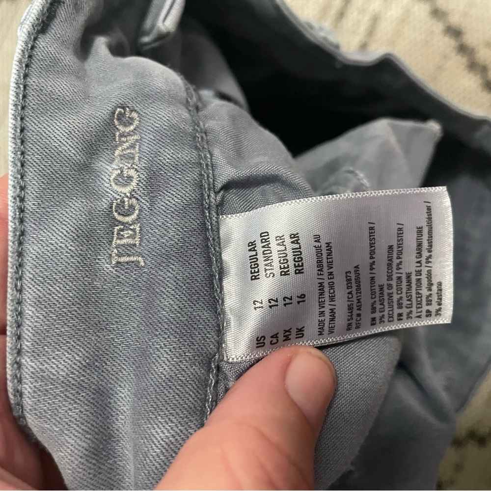 American Eagle Outfitters Women's Light Gray Jeggings - Picture 2 of 8